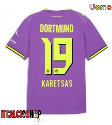 Borussia Dortmund Konstantinos Karetsas #19 Terza Maglia 2026-27 Manica Corta Borussia Dortmund Konstantinos Karetsas #19 Terza Maglia 2026-27 Manica Corta